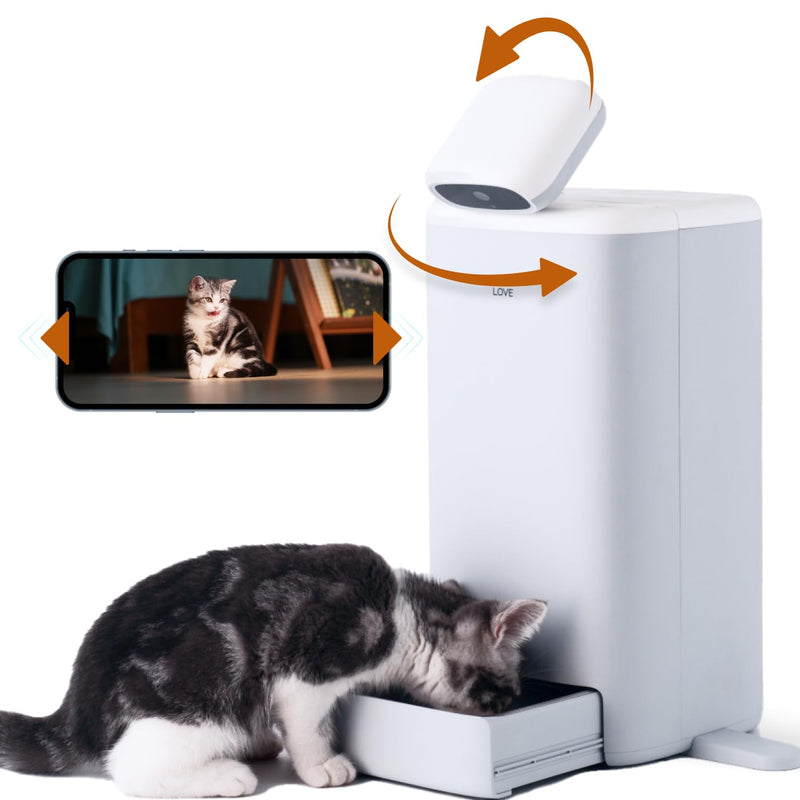 Automatischer Katzenfutterspender mit Kamera: 360° Überwachung