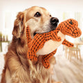 Dinosaurier-Hundespielzeug – Interaktives Plüsch-Kauspielzeug mit Quietscher für Kleine und Große Hunde